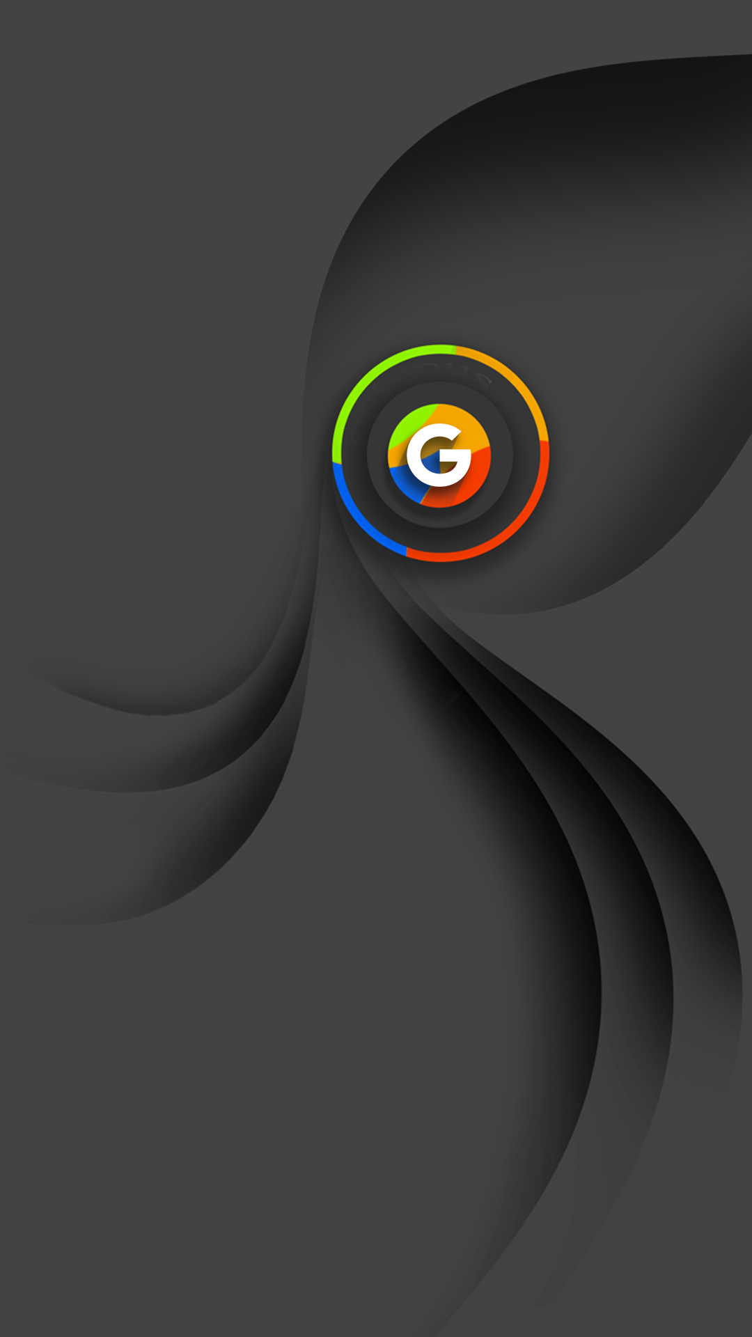 Google-Logo, Kreise, Grau, Abstrakt, 3D, Full HD, Handy-Hintergrund im Hochformat