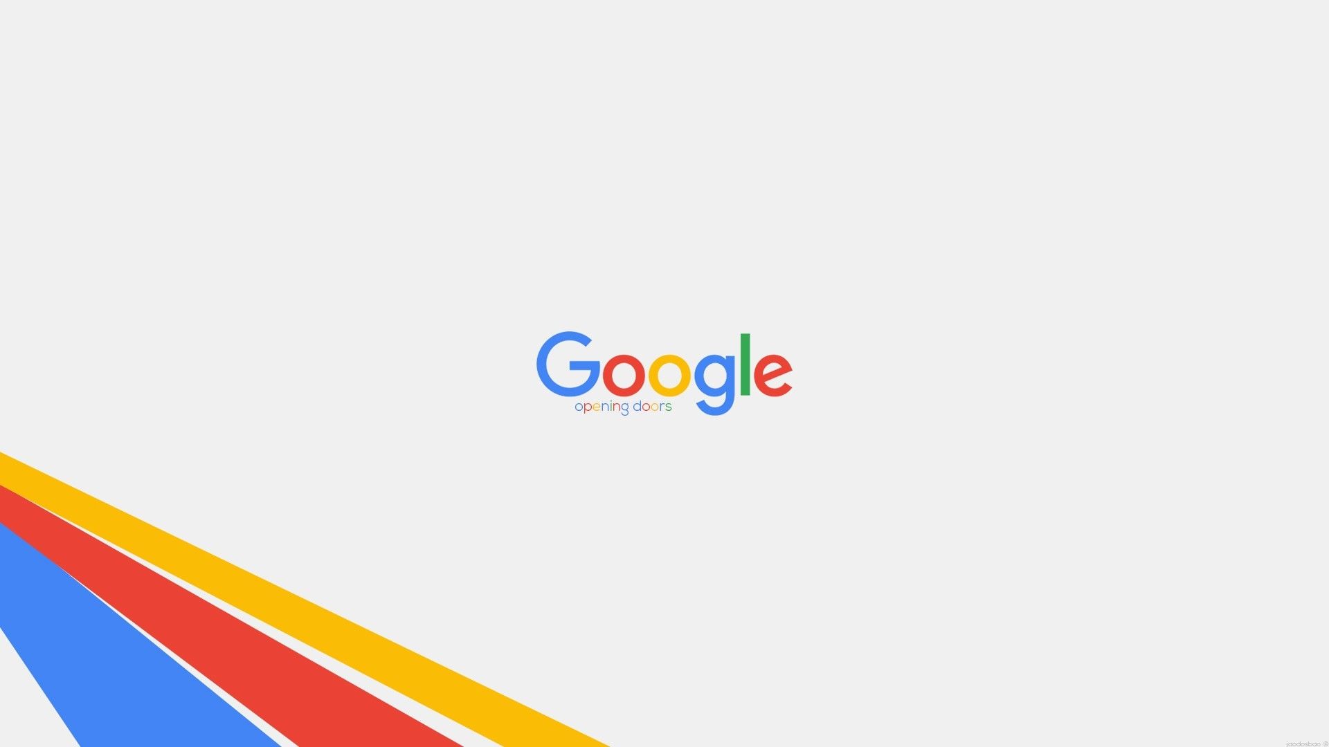 Google, Google-Logo, Farbstreifen, Weiß Hintergrund, Full HD Wallpaper
