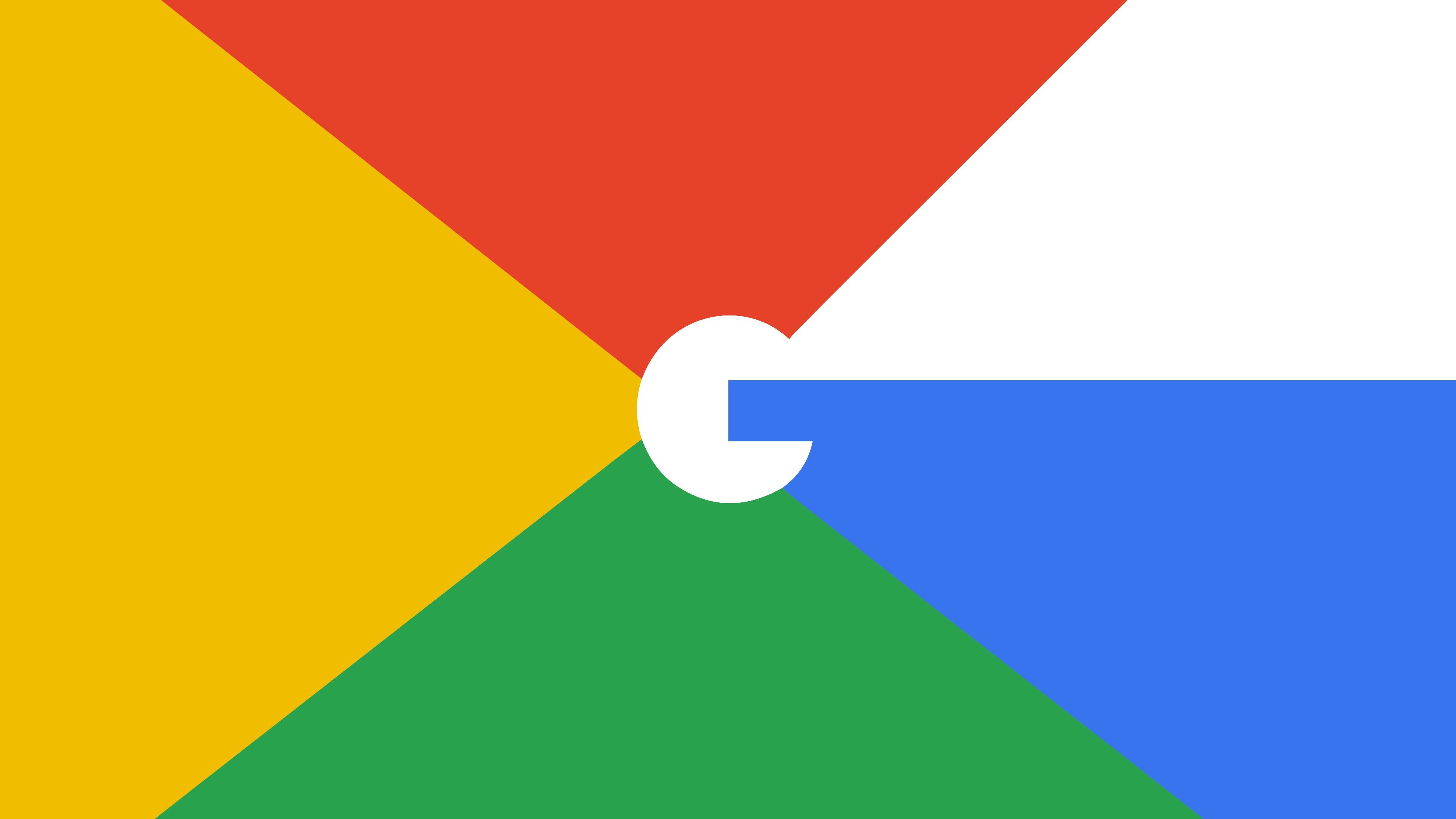 Google-Logo, G-Logo, Google-Farben, Flat Design, 4K 2160p, Desktop-Hintergrundbild