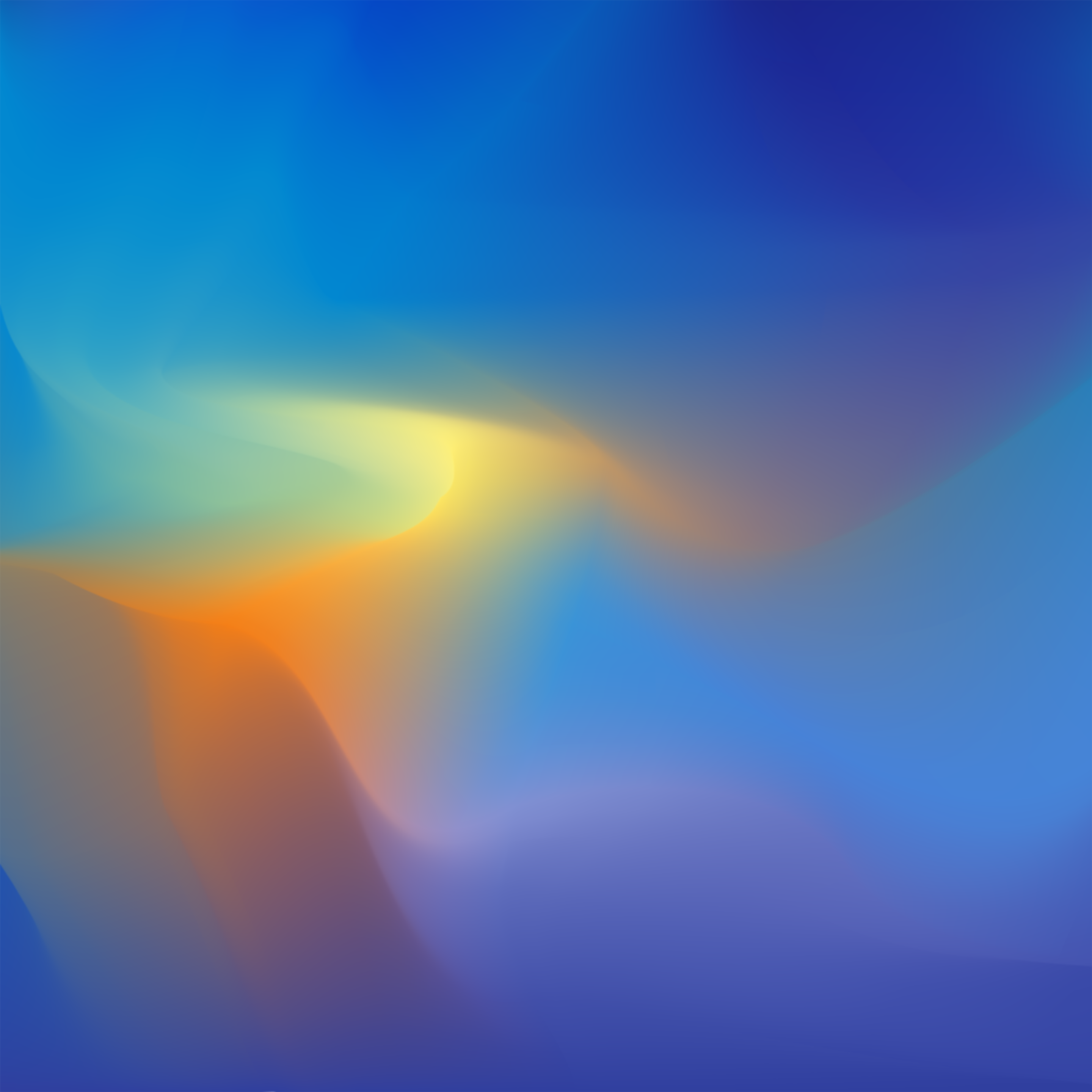 Farbverlauf, Abstrakt, Blau-Orange, Wellen, 2K, Hintergrundbild fürs Tablet