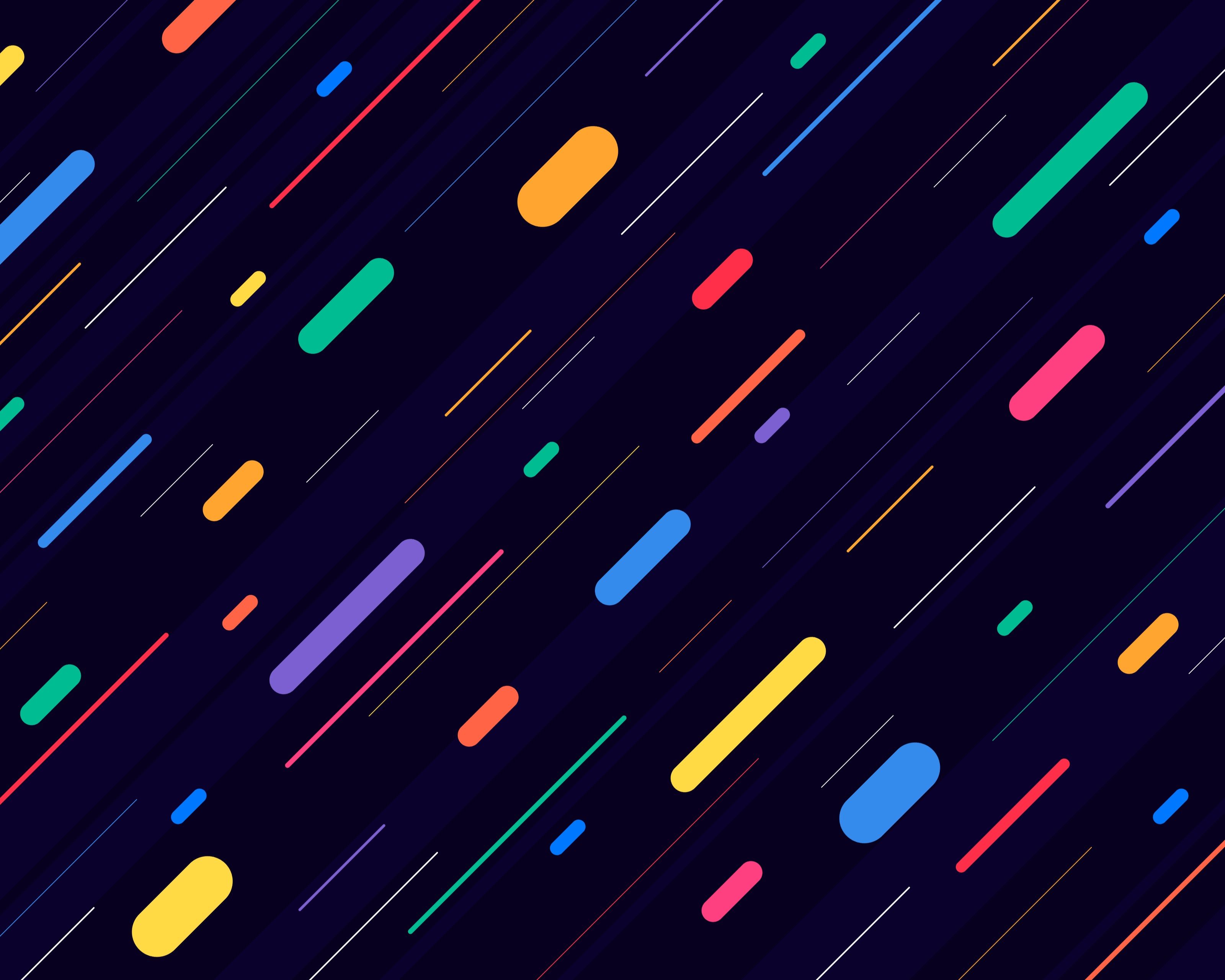 Diagonale Striche, Bunte Linien, Dunkelblau, Material Design, 2K-Hintergrundbild für PC