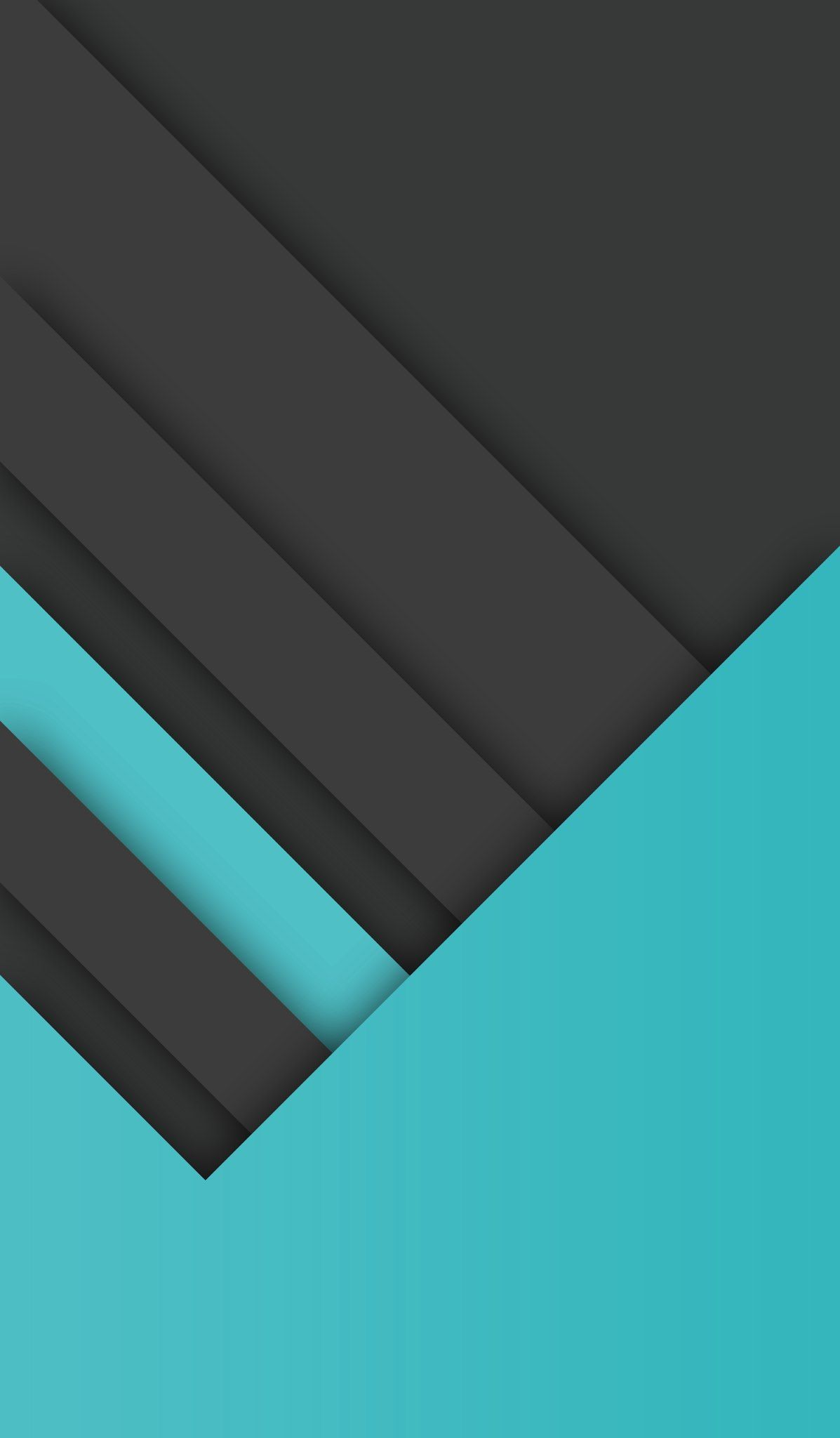 Material Design, Türkis, Dunkelgrau, Geometrisch, Flaches Design, Full HD, iPhone-Hintergrundbild