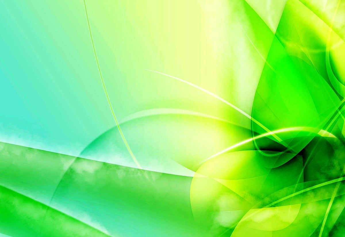 Grüne Wellen, Lichteffekt, Hellgrün, Abstrakt, Hintergrund