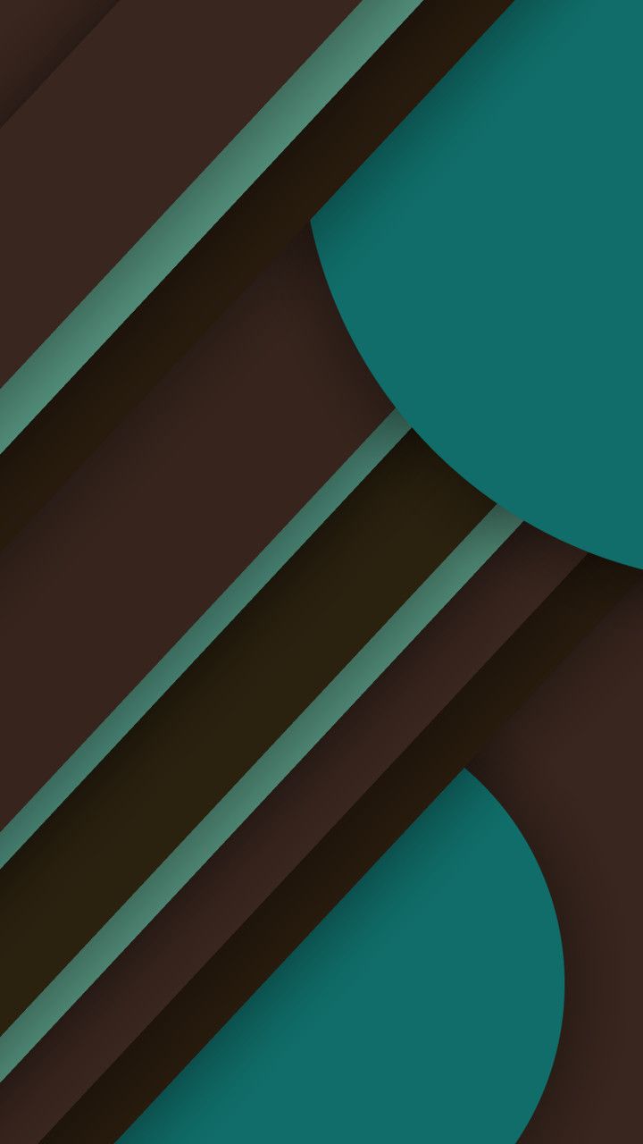 Material Design, Braun-türkis, Kreise, Geometrisch, HD, Sperrbildschirm fürs iPhone