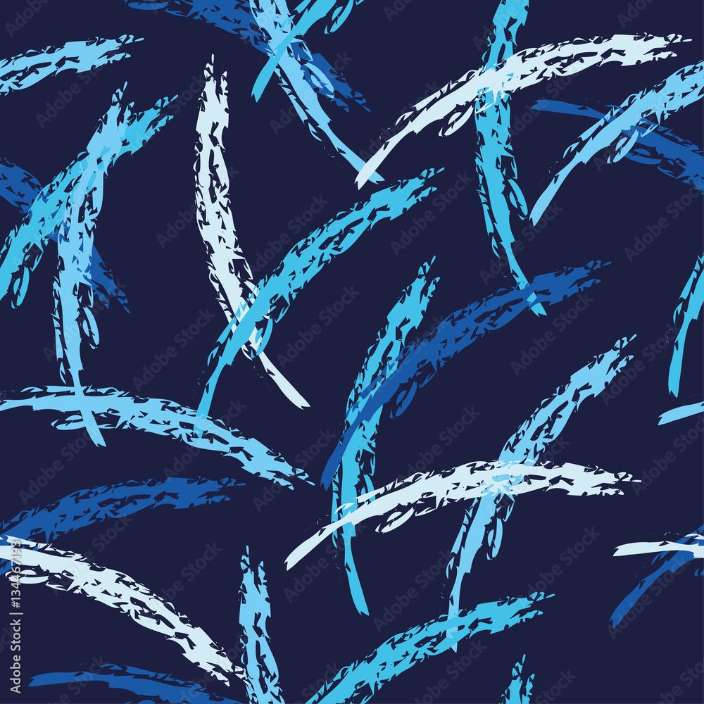 Kreidestriche, Blaues Muster, Dunkelblau, Handgezeichnet, Hintergrundbild fürs Tablet