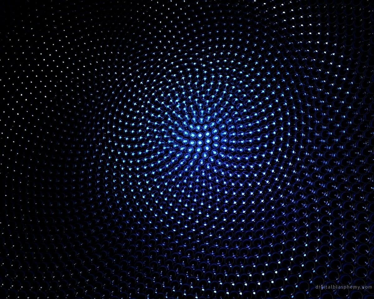 Punktmuster, Spirale, Blau, Dunkel, Optische Täuschung, Hintergrundbild