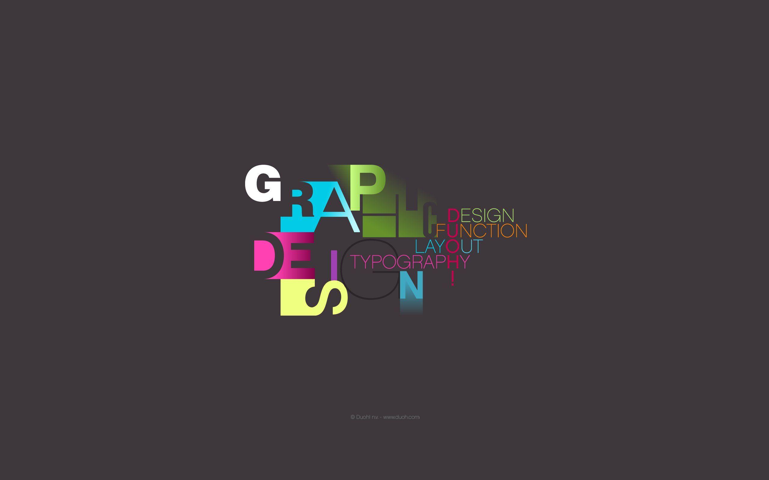 Grafikdesign, Typografie, Bunte Buchstaben, Dunkelgrauer Hintergrund, 2K Wallpaper