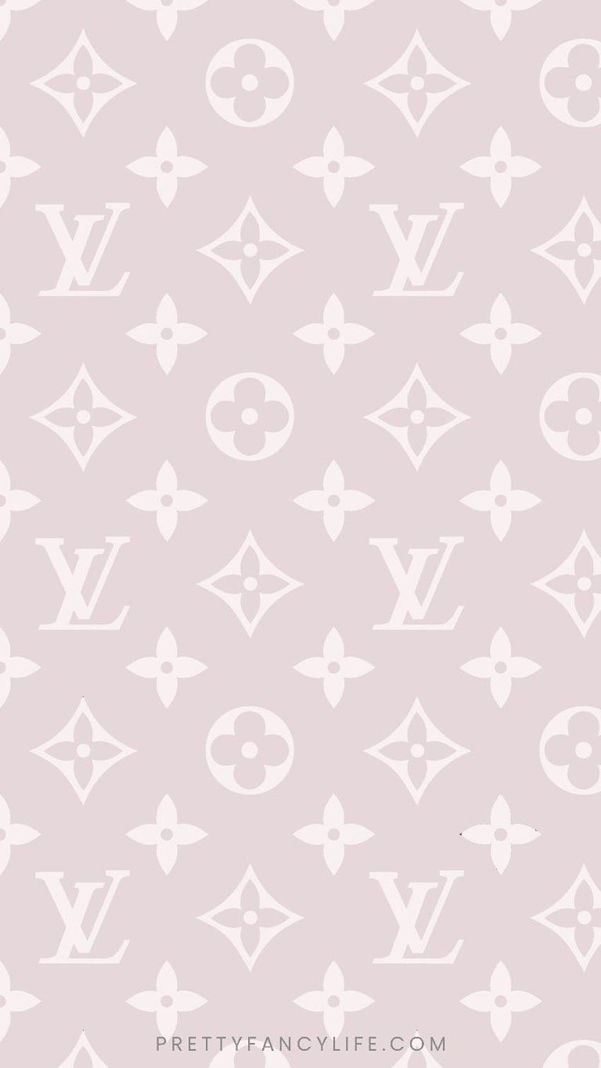 Louis Vuitton, LV-Monogramm, Altrosa, Muster, HD, Sperrbildschirm fürs iPhone