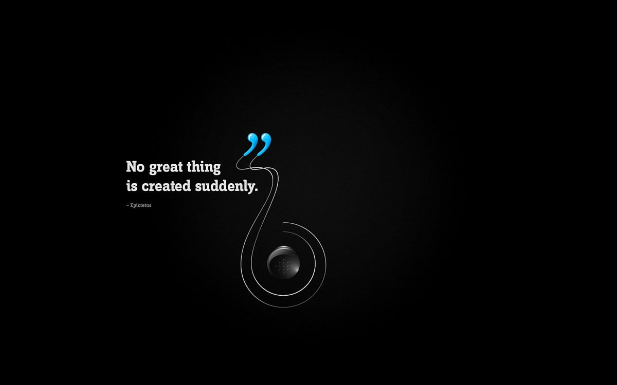 Zitat, Schwarzer Hintergrund, Typografie, Minimalismus, Wallpaper