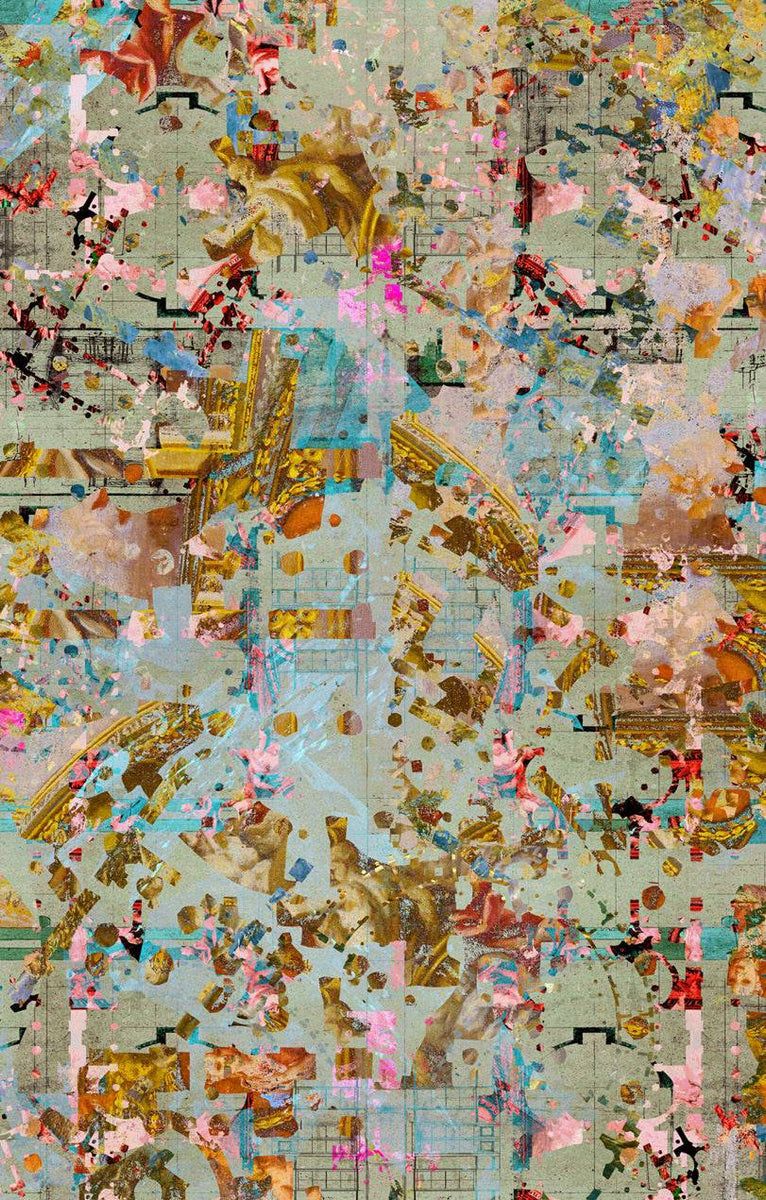 Collage, Abstrakte Kunst, Bunt, Textur, Vintage, HD, Hintergrundbild fürs Handy