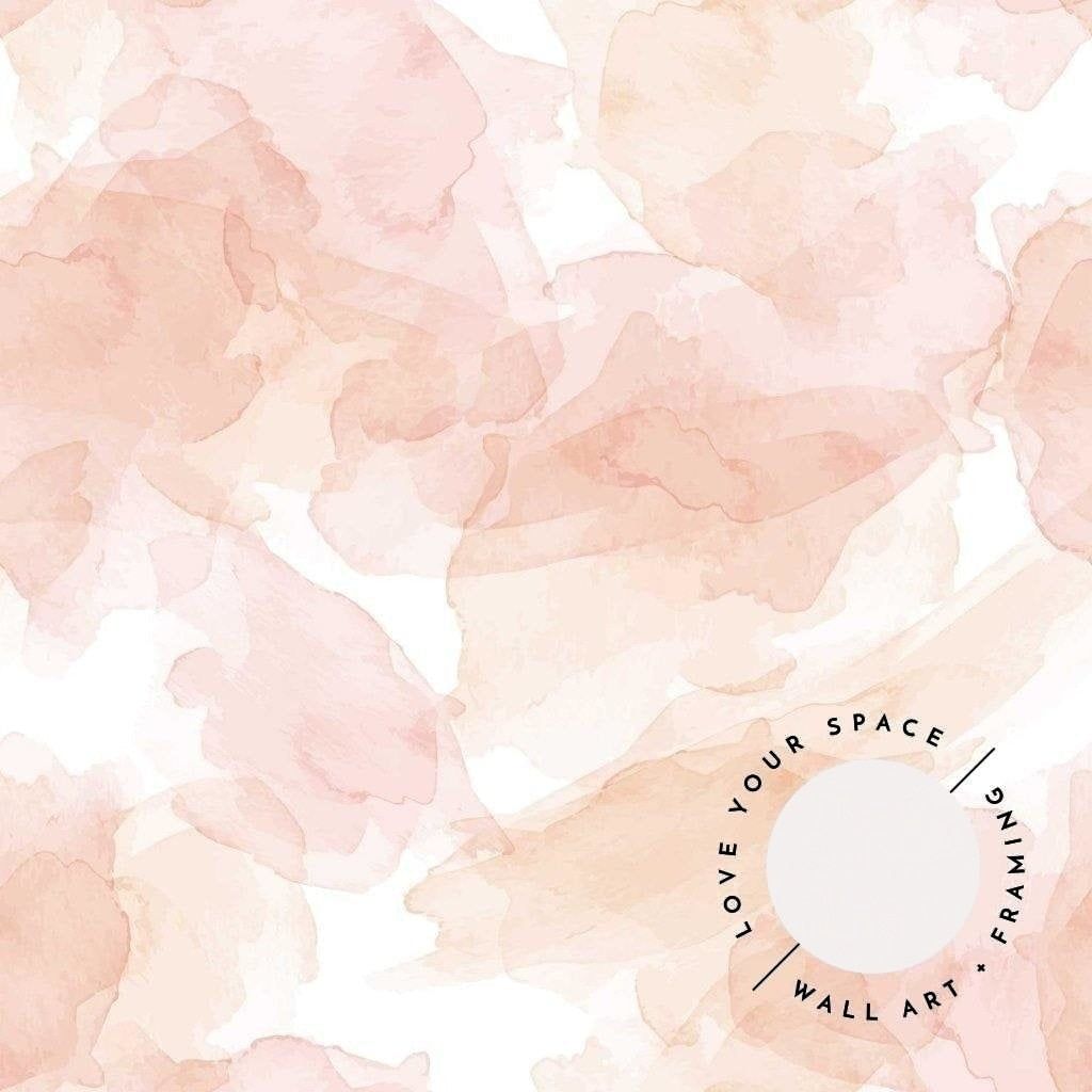 Aquarell, Pfirsich, Rund-Logo, Pastell, Hintergrundbild für iPad und Tablet
