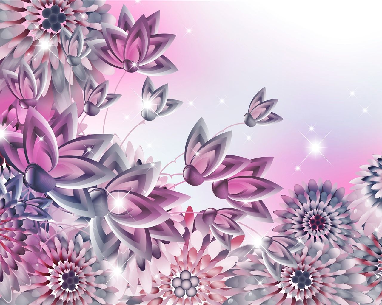 Lotusblüten, Pink, 3D-Blumen, Digitale Kunst, HD, Hintergrundbild für den PC