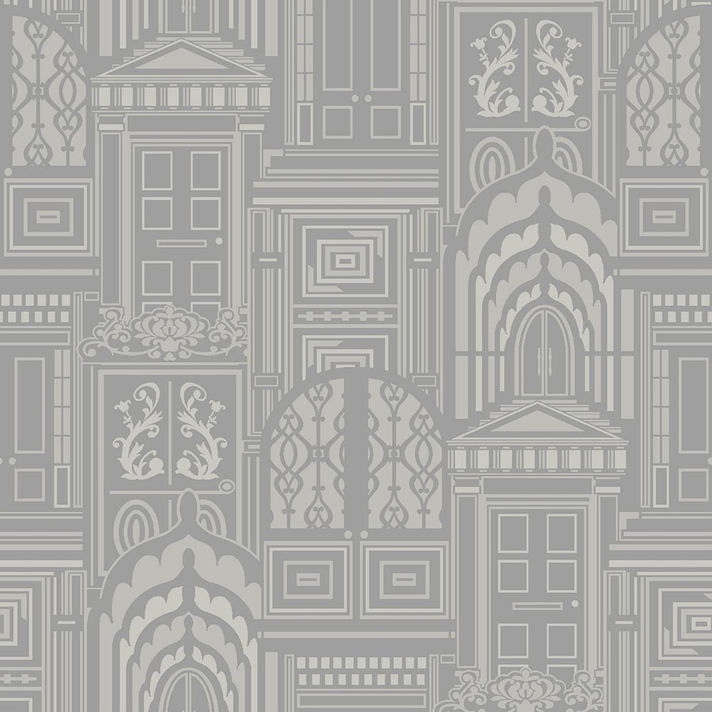 Architekturmuster, Grau, Linienkunst, Ornamente, Hintergrundbild für iPad und Tablet