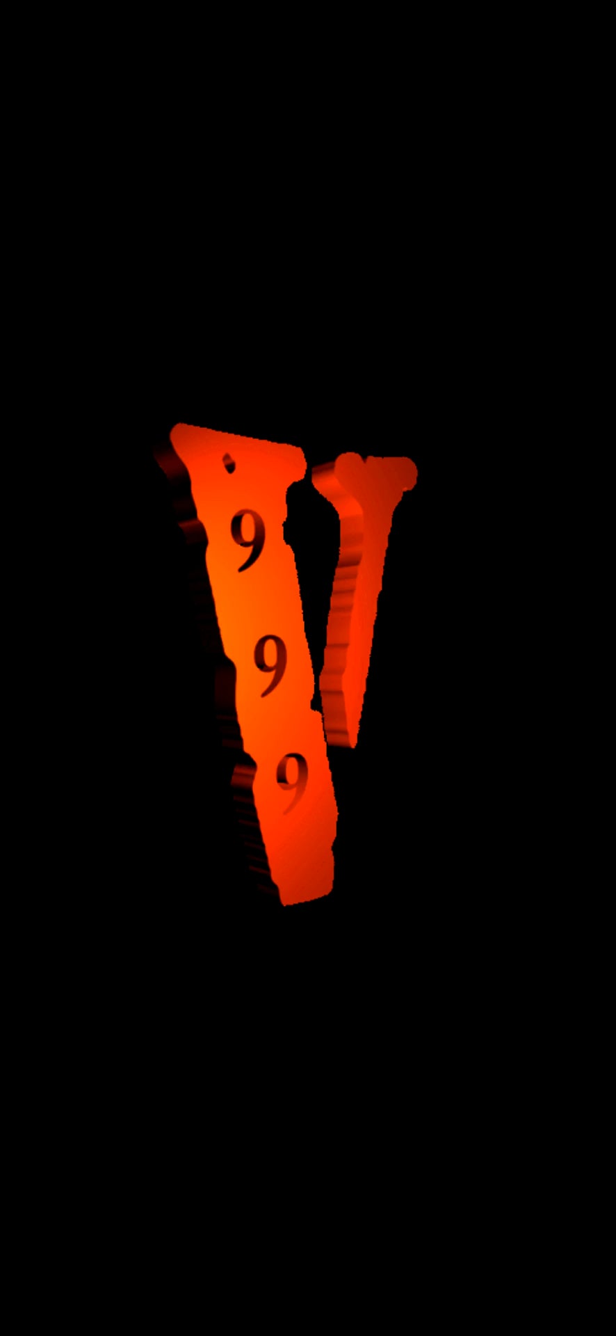 VLONE, V-Logo, Orange, Schwarzer Hintergrund, Streetwear, Sperrbildschirm fürs iPhone
