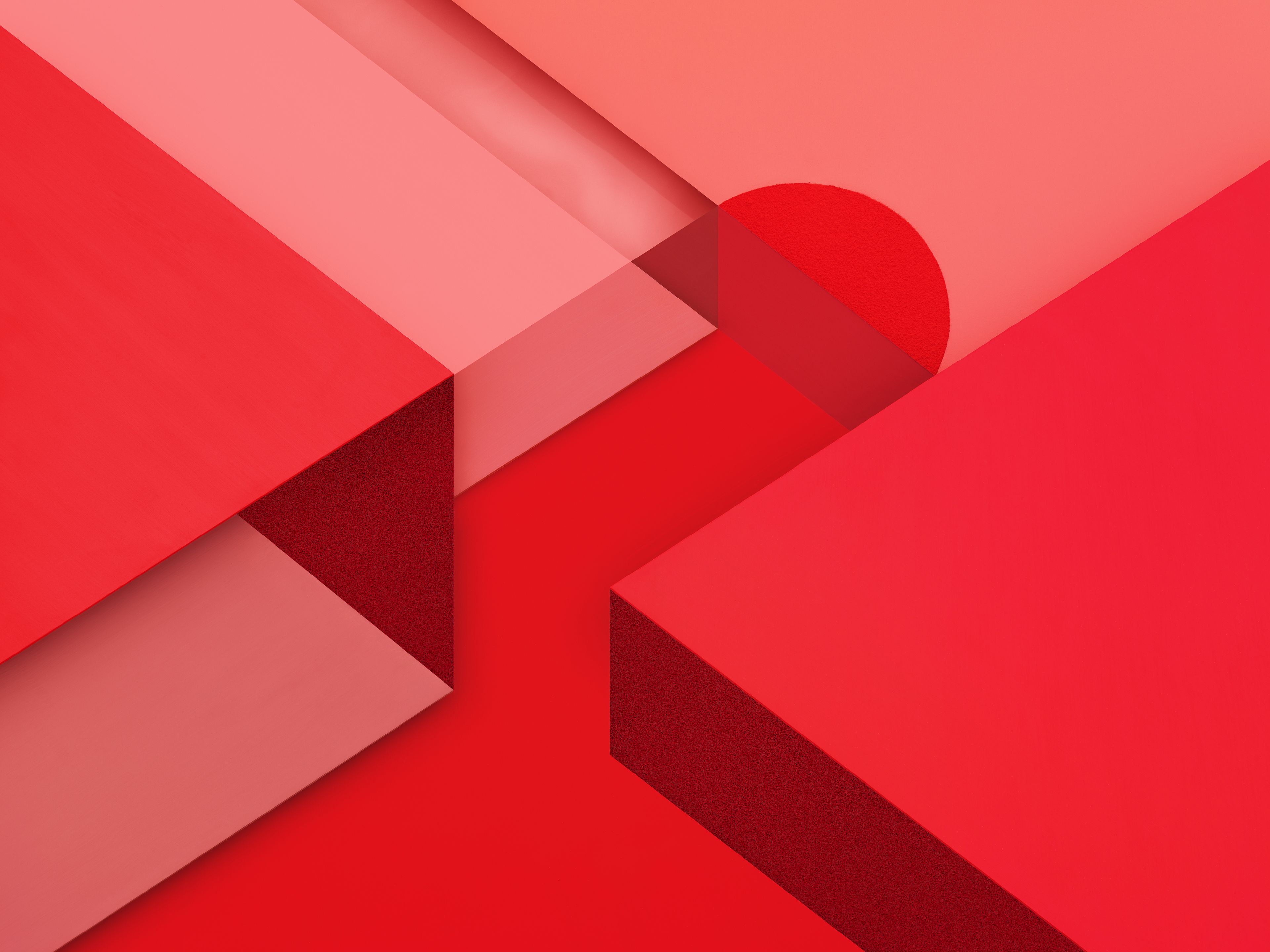 Material Design, Rot, Geometrisch, Abstrakt, 4K, iPad-Hintergrundbild