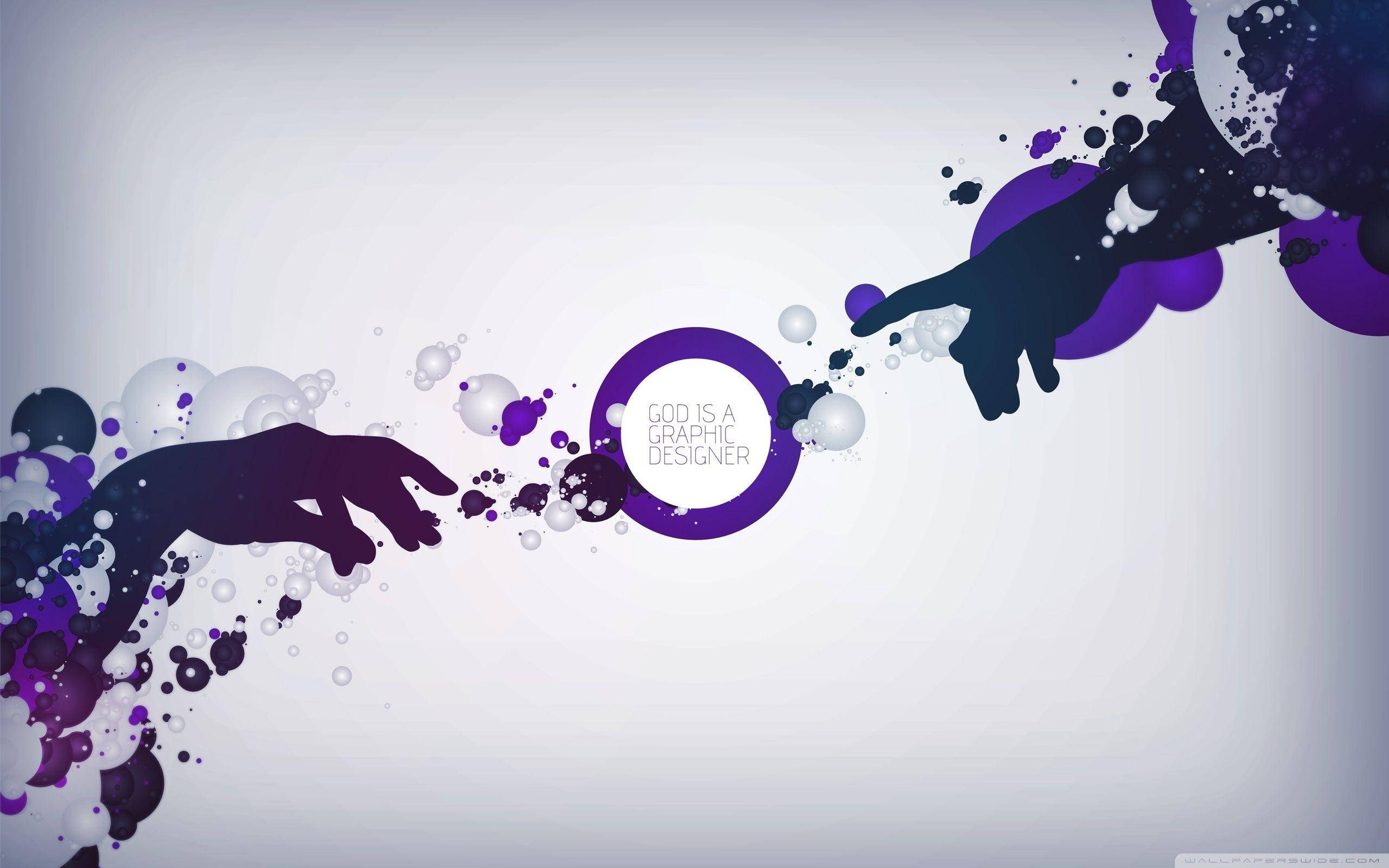 Hände, Farbspritzer, Lila, Grafikdesign, Kreis, 2K, Hintergrundbild für den PC