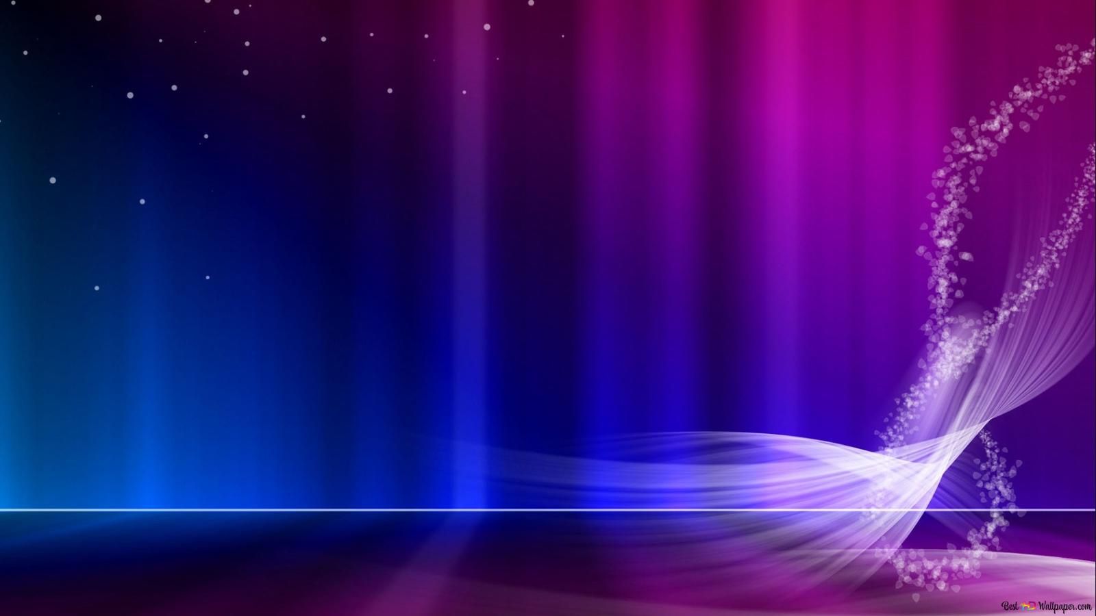 Abstrakt, Lichtstreifen, Lila, Blau, Wellen, 16:9, HD-Hintergrundbild für den Desktop