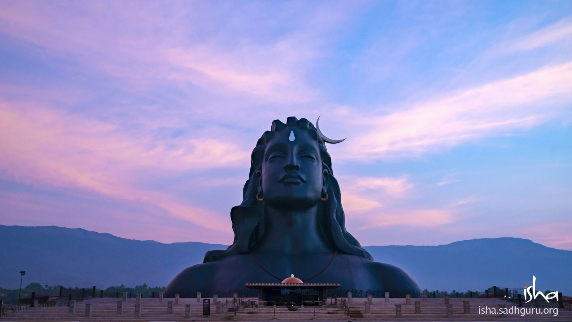 Adiyogi Shiva, Shiva, Statue, Indien, Abendhimmel, 1920x1080, Full-HD-Hintergrundbild für PC