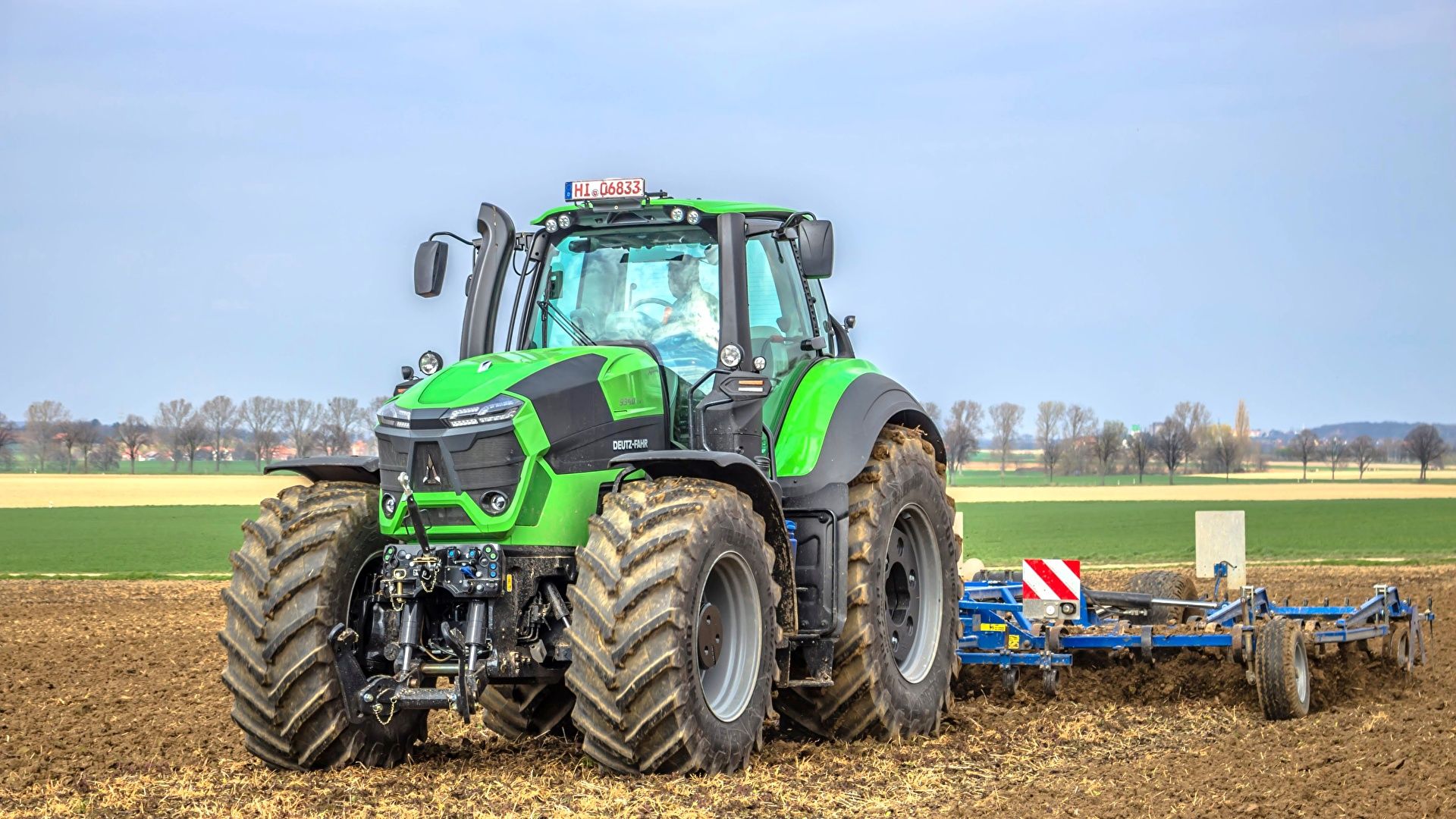 Deutz-Fahr Serie 9, Deutz-Fahr, Traktor, Grubber, Acker, Landwirtschaft, Full HD, Desktop-Hintergrund