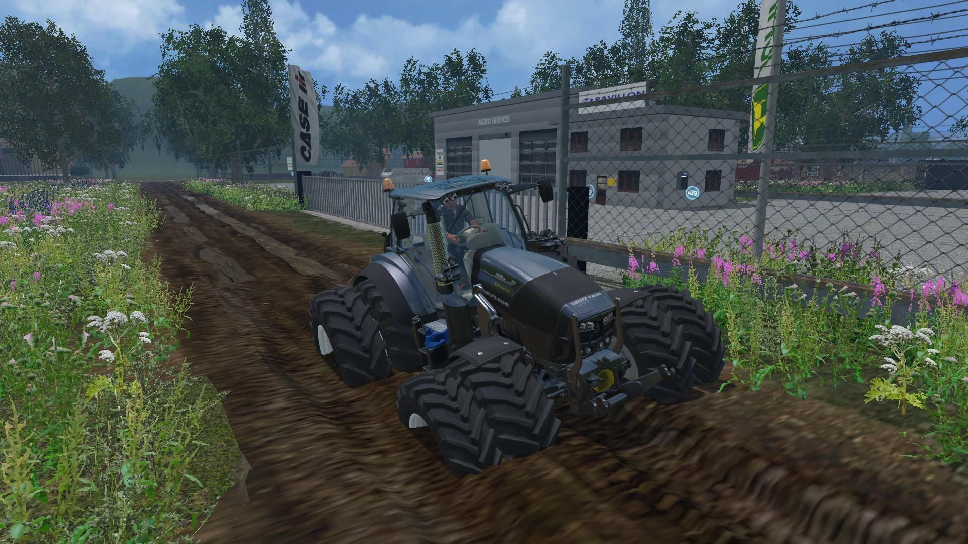 Deutz-Fahr, Traktor, Schwarz, Zwillingsräder, Landwirtschafts-Simulator, Full HD, Windows-Hintergrundbild