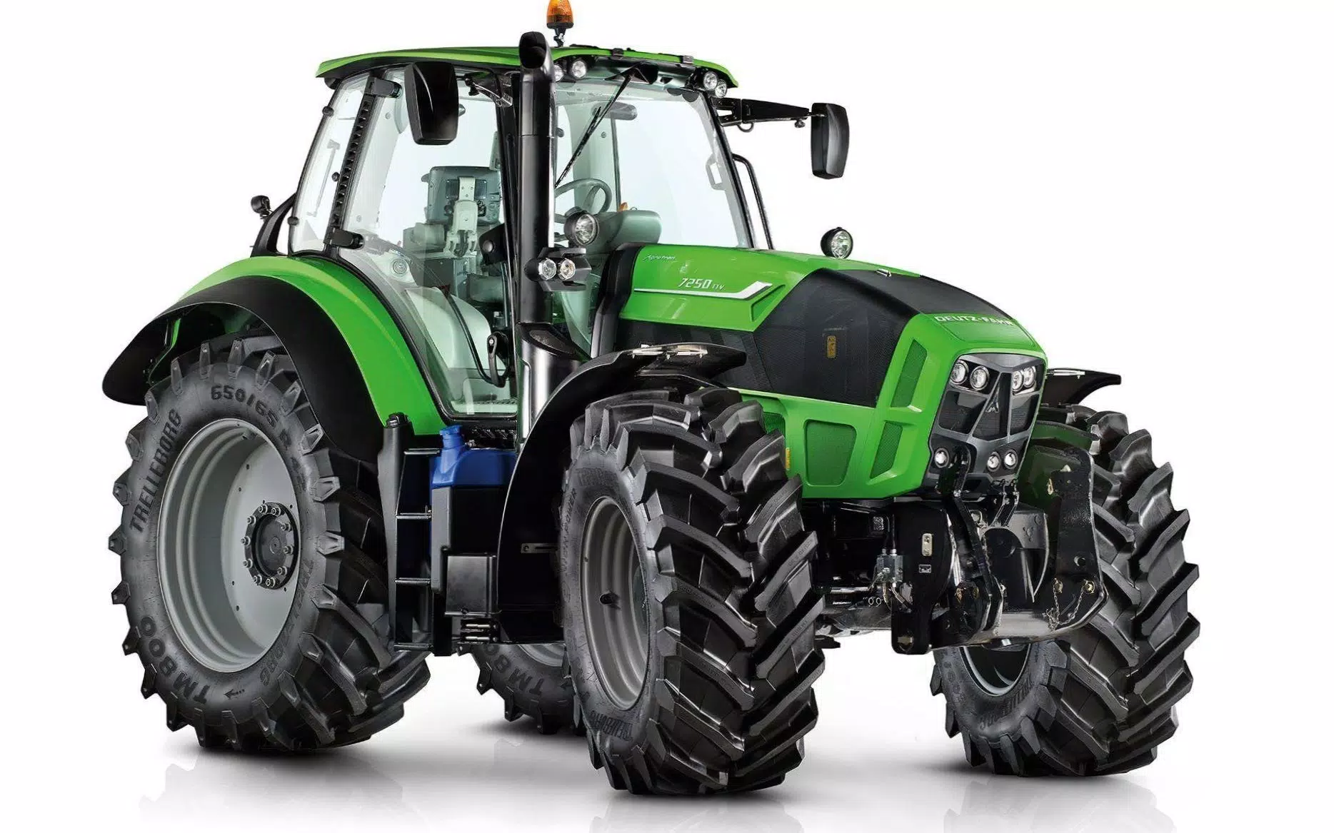 Deutz-Fahr, Traktor, Weißer Hintergrund, Freisteller, Grün, HD Wallpaper