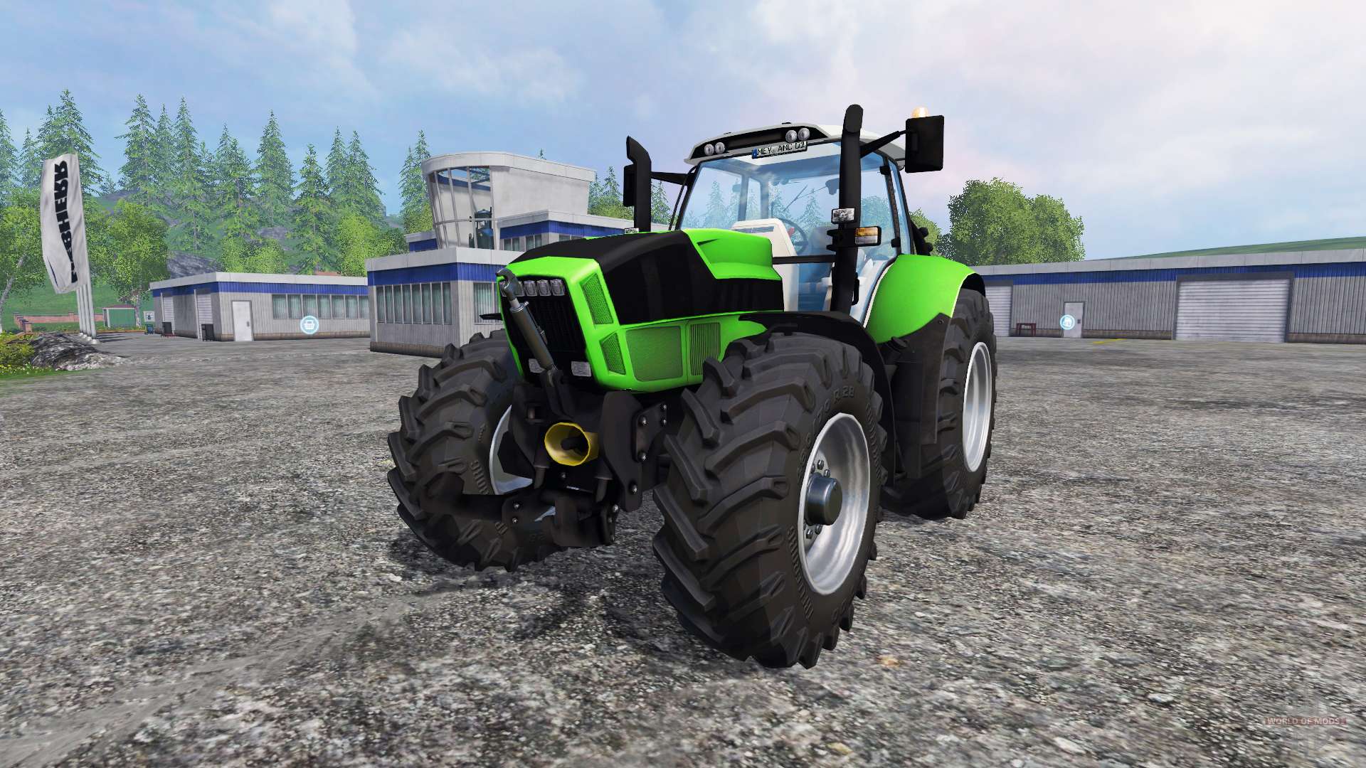 Deutz-Fahr, Traktor, Landwirtschafts-Simulator, Videospiel, Hof, 1920x1080, PC-Hintergrundbild