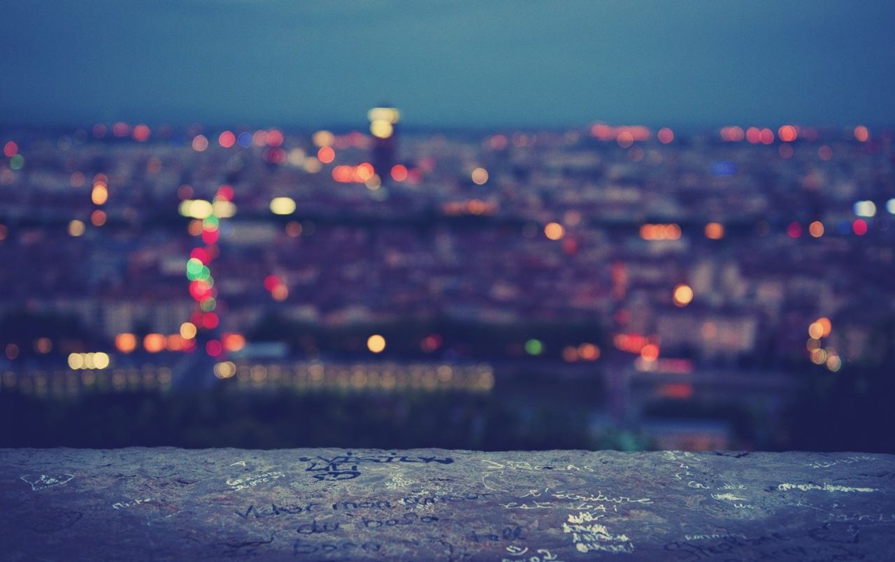 Stadtlichter, Bokeh, Großstadt, Abenddämmerung, Unscharf, HD, Desktop-Hintergrund