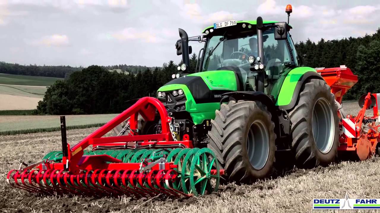 Deutz-Fahr, Traktor, Kurzscheibenegge, Düngerstreuer, Feld, HD, PC-Hintergrundbild