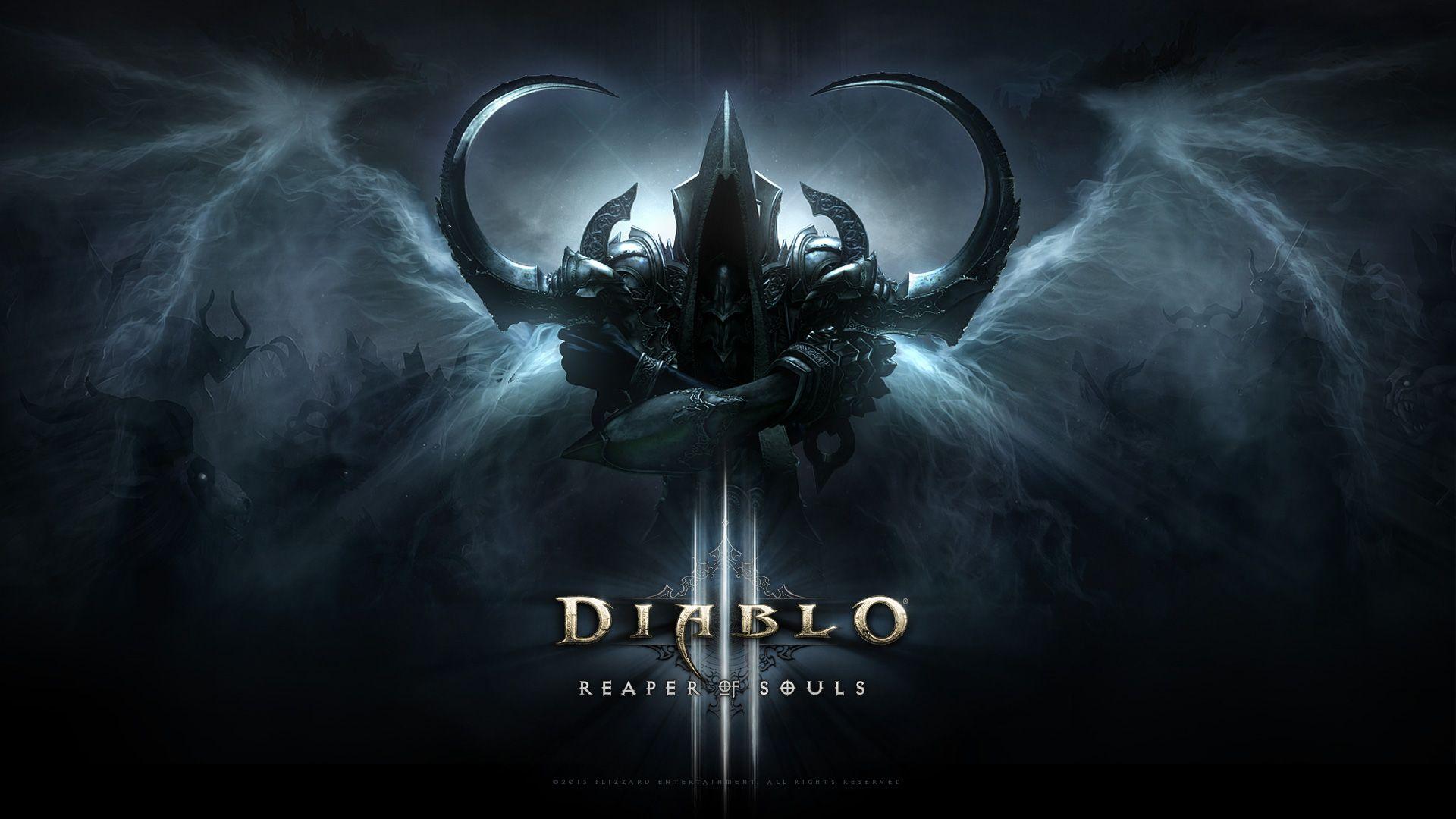 Malthael, Diablo III: Reaper of Souls, Blizzard, Engel des Todes, Logo, Dunkel, Full-HD-Hintergrundbild