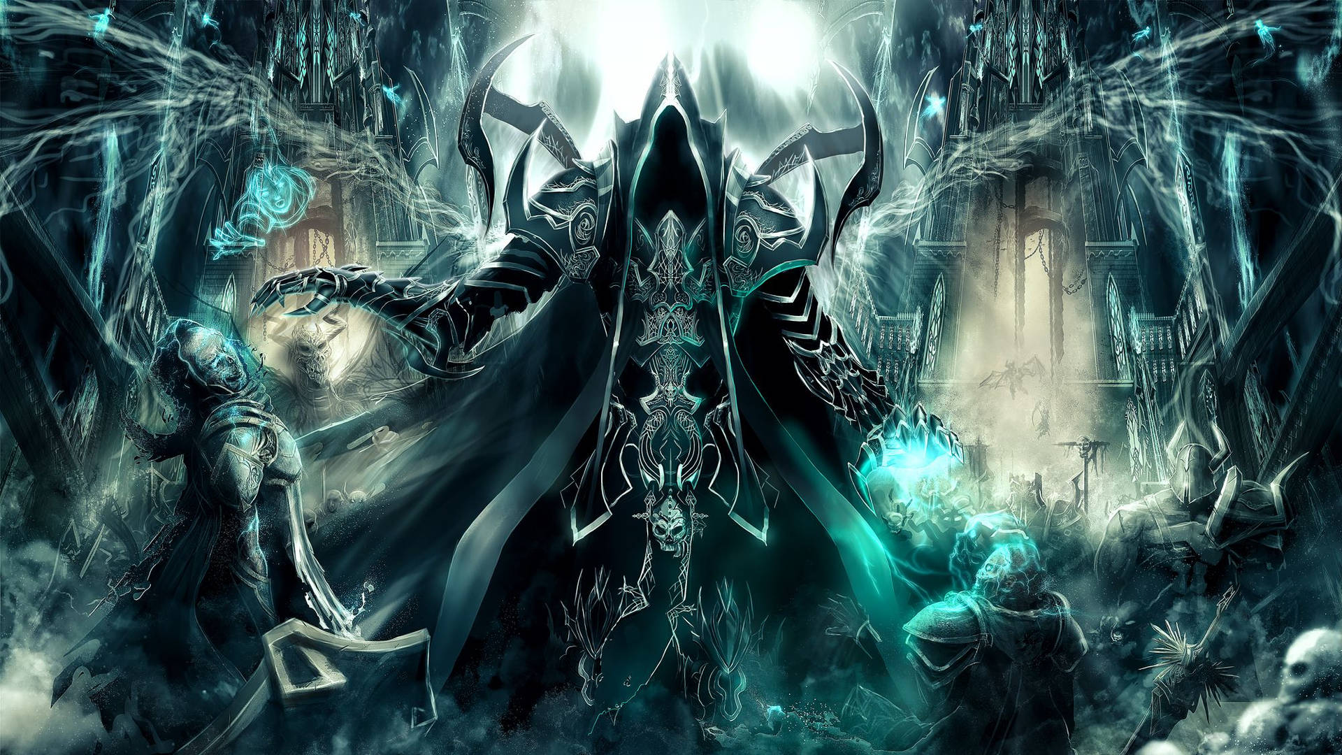 Malthael, Diablo III: Reaper of Souls, Sensenmann, Seelen, Türkis, Konzeptkunst, 1080p Wallpaper