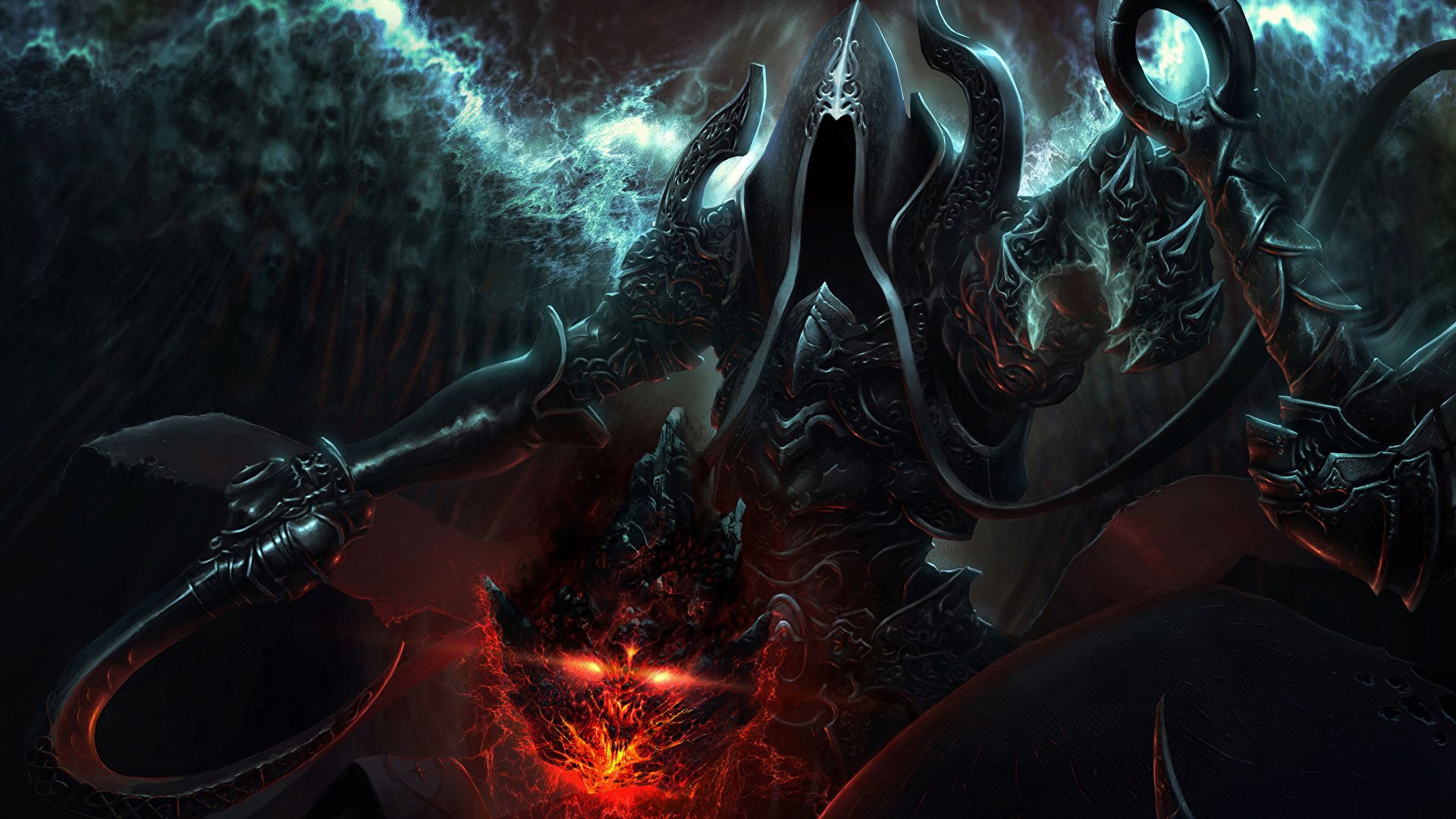 Malthael, Diablo III: Reaper of Souls, Sensen, Dunkle Fantasy, Lava, Full HD, Windows-Hintergrundbild