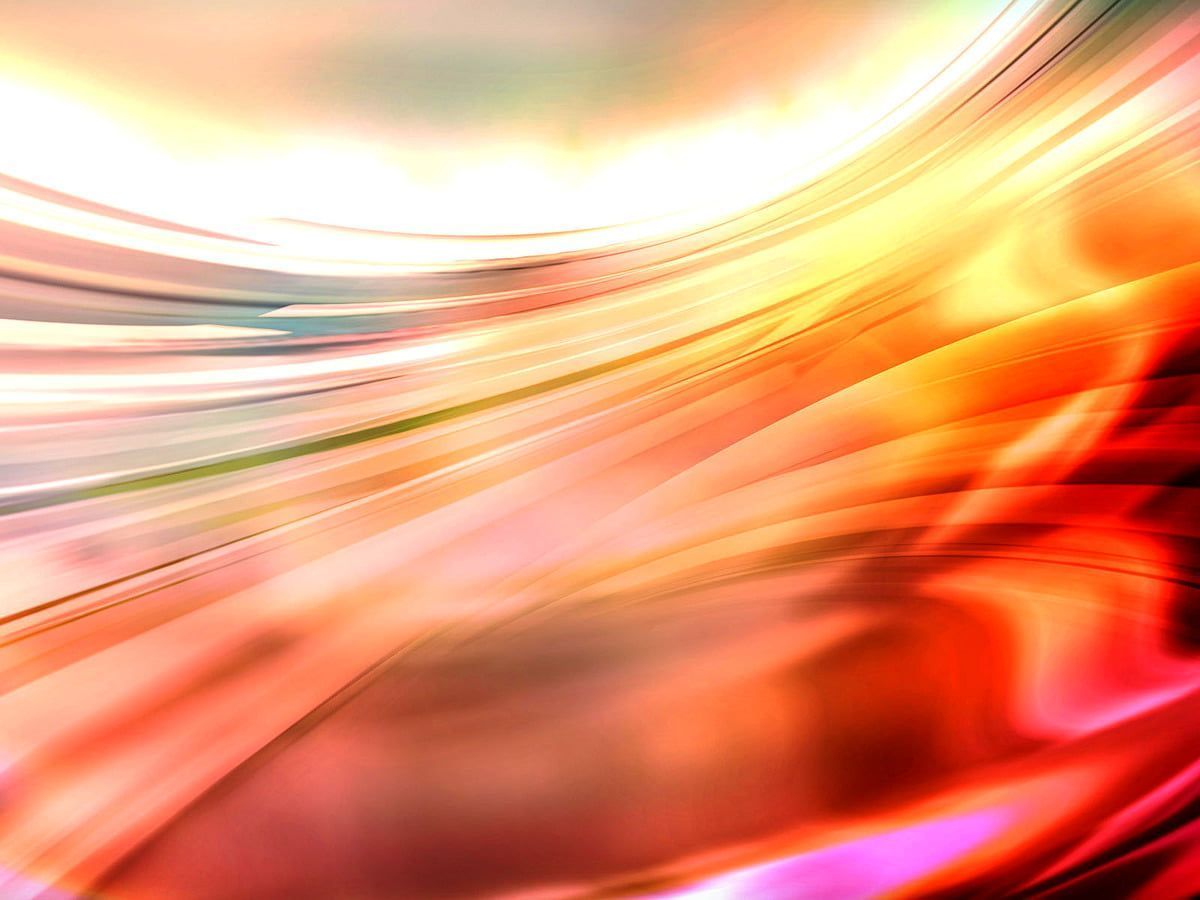 Lichtschweife, Abstrakt, Orange, Rot, Bewegungsunschärfe, Hintergrundbild fürs Tablet