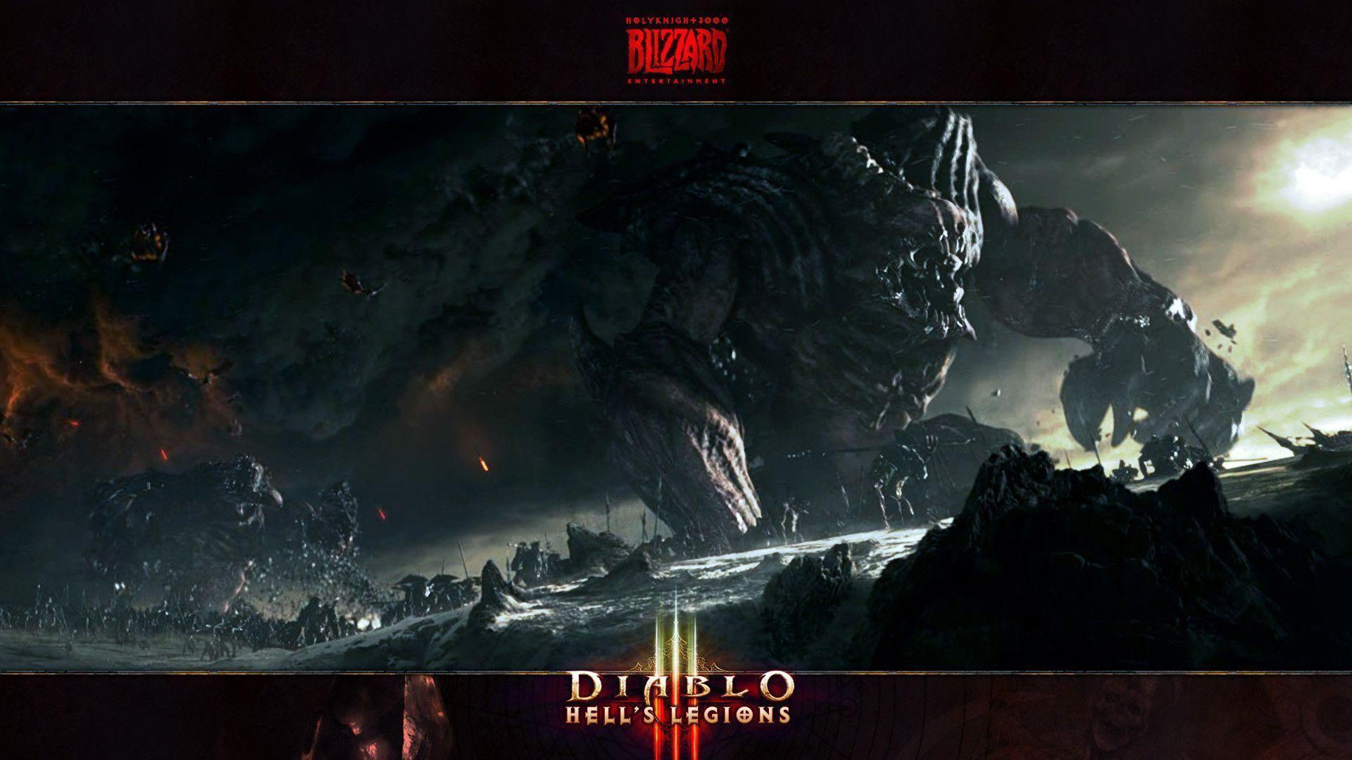Diablo III, Hell's Legions, Logo, Dämonenarmee, Ödland, Full HD 1080p, Desktop-Hintergrundbild