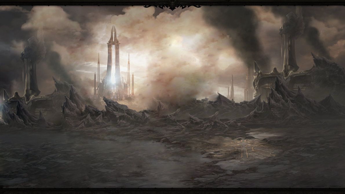 Diablo III, Ödland, Turm, Nebel, Grau, Hintergrundbild