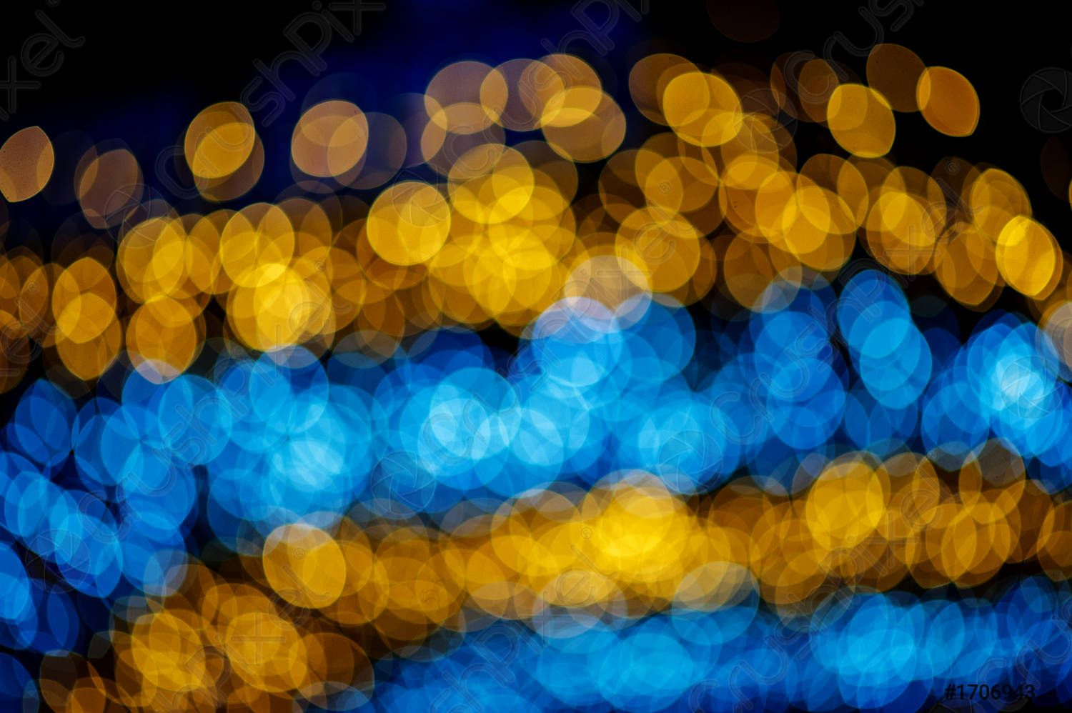 Bokeh, Lichter, Gelb-Blau, Streifen, Nacht, HD, Hintergrund für den Desktop