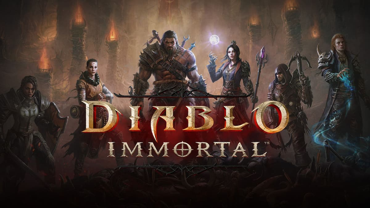 Diablo Immortal, Logo, Heldenklassen, Blizzard, Dunkle Fantasy, Hintergrundbild