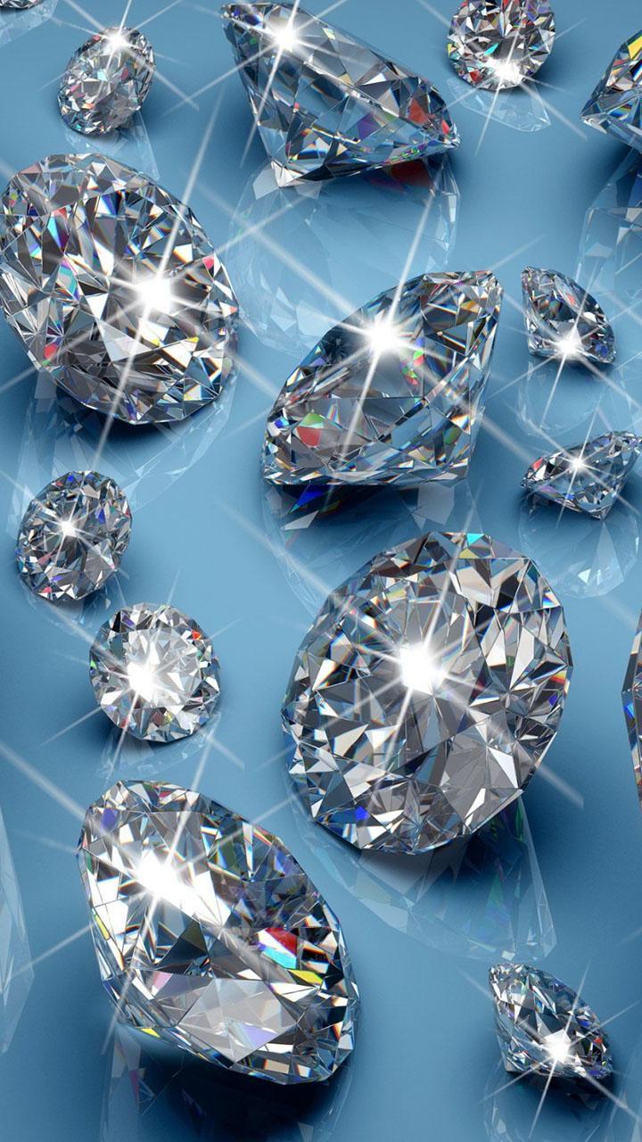 Diamanten, Funkeln, Hellblau, Muster, Hochformat, HD, Sperrbildschirm fürs iPhone