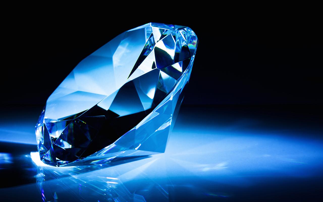 Brillant, Blau, Spiegelung, Dunkler Hintergrund, Nahaufnahme, HD Wallpaper