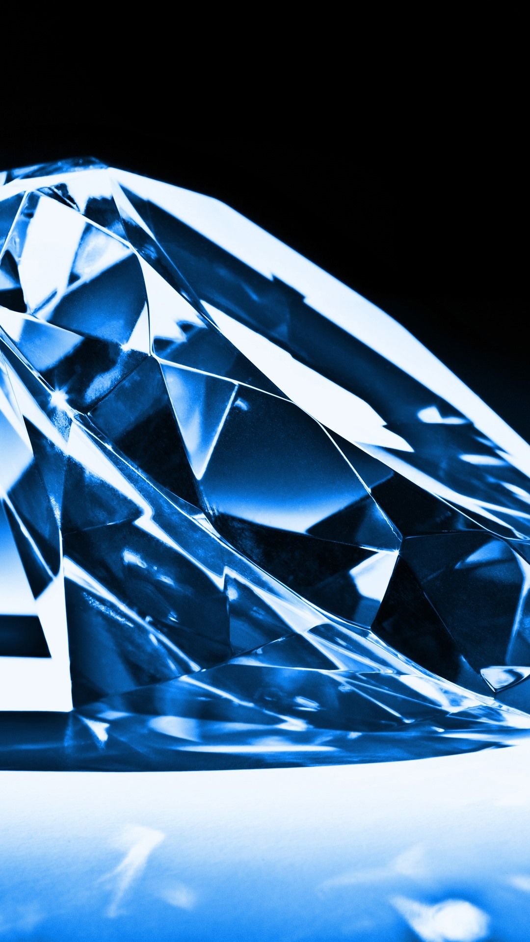 Brillant, Blau, Ausschnitt, Facetten, Hochformat, Full HD, Hintergrundbild fürs Handy