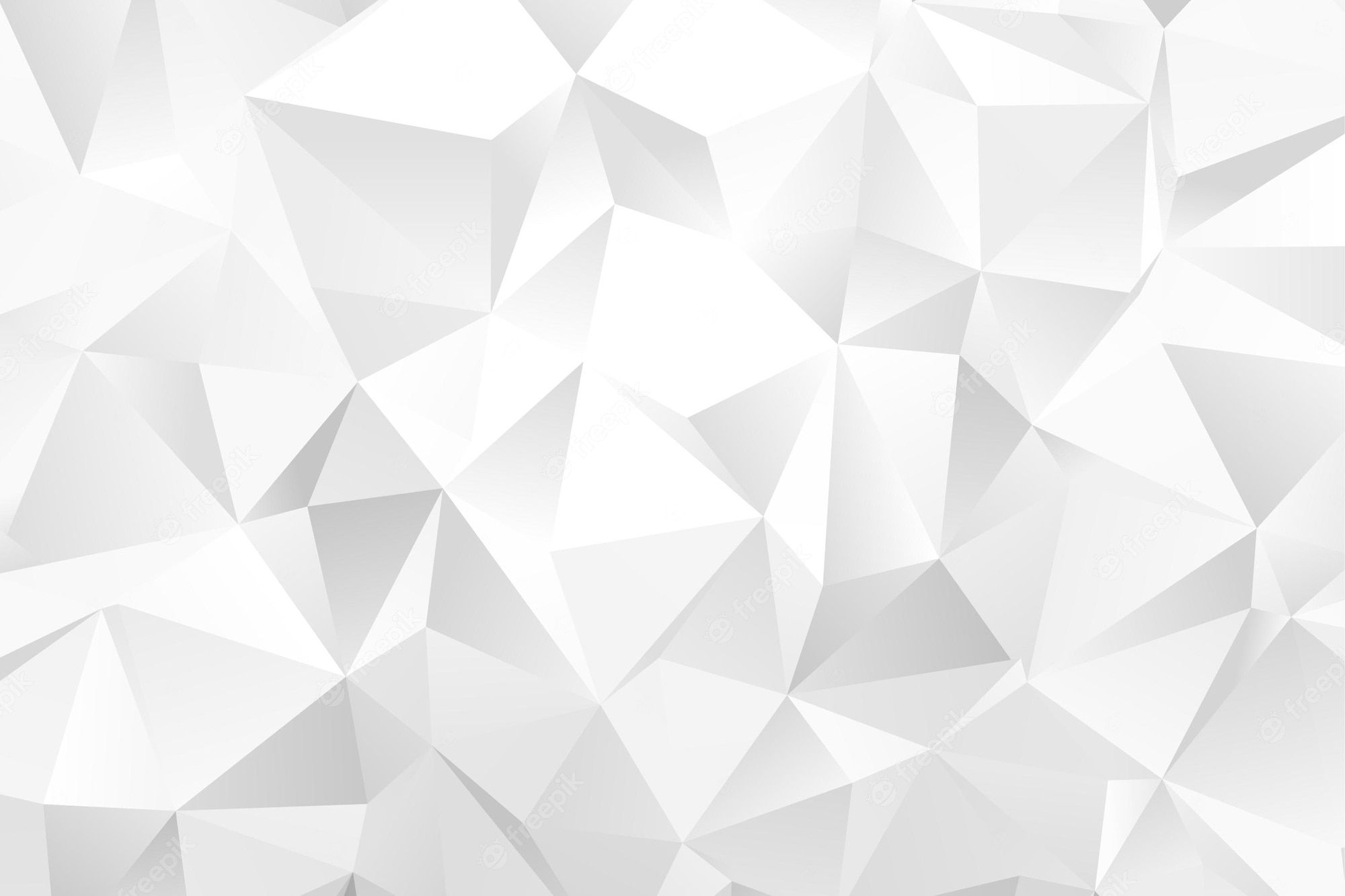 Low Poly, Weiß, Geometrisch, Abstrakt, Polygone, Full HD, Desktop-Hintergrund für Windows