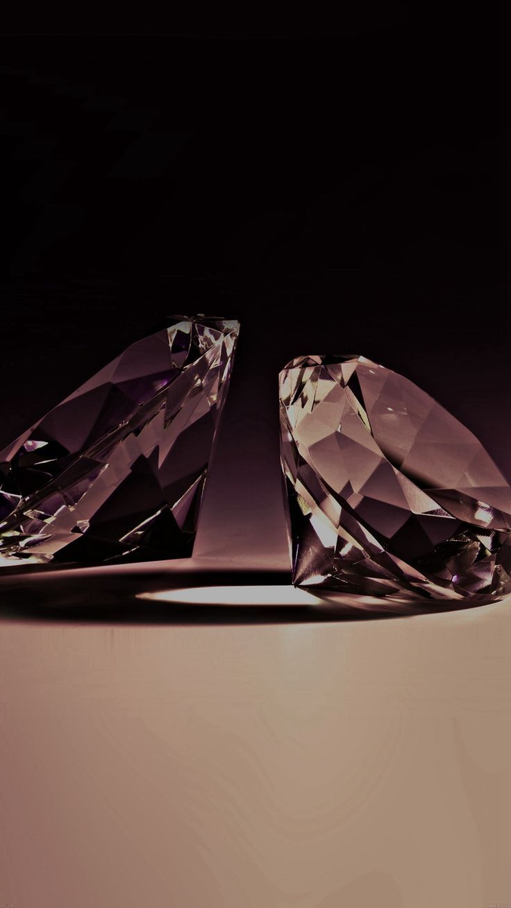 Diamanten, Rosé, Dunkel, Spiegelung, Hochformat, Hintergrundbild für iPhone und Android