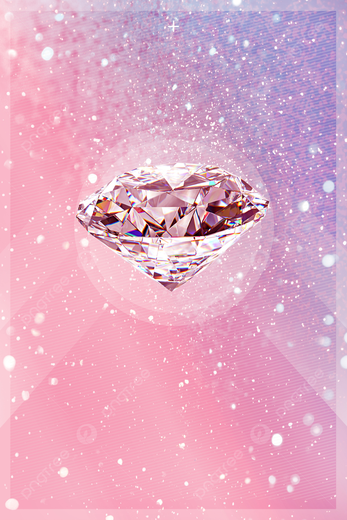 Diamant, Rosa Hintergrund, Glitzer, Pastell, Hochformat, Sperrbildschirm fürs iPhone