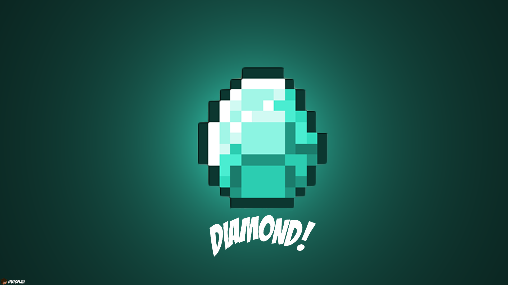 Minecraft, Diamant, Pixel-Art, Videospiel, Türkis, Full HD 1080p, Desktop-Hintergrundbild