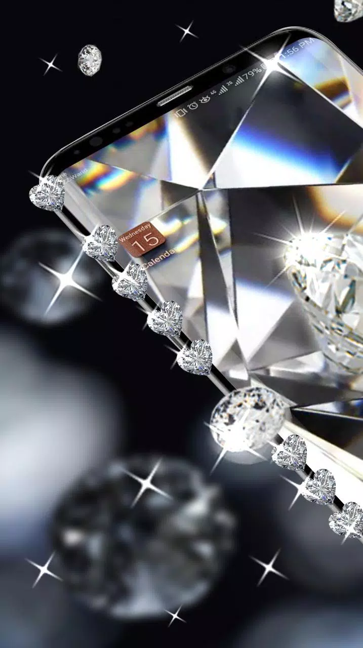 Diamanten, Funkeln, Nahaufnahme, Schwarz, Hochformat, Hintergrundbild für iPhone und Android