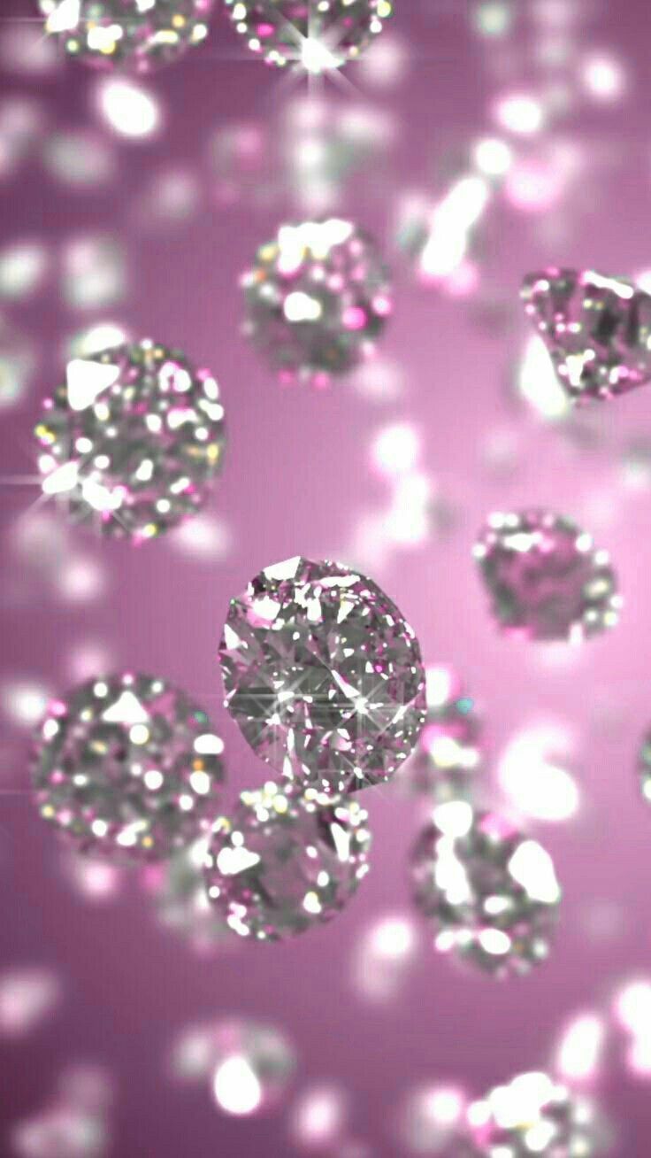 Diamanten, Rosa Hintergrund, Glitzer, Bokeh, Hochformat, Sperrbildschirm fürs iPhone