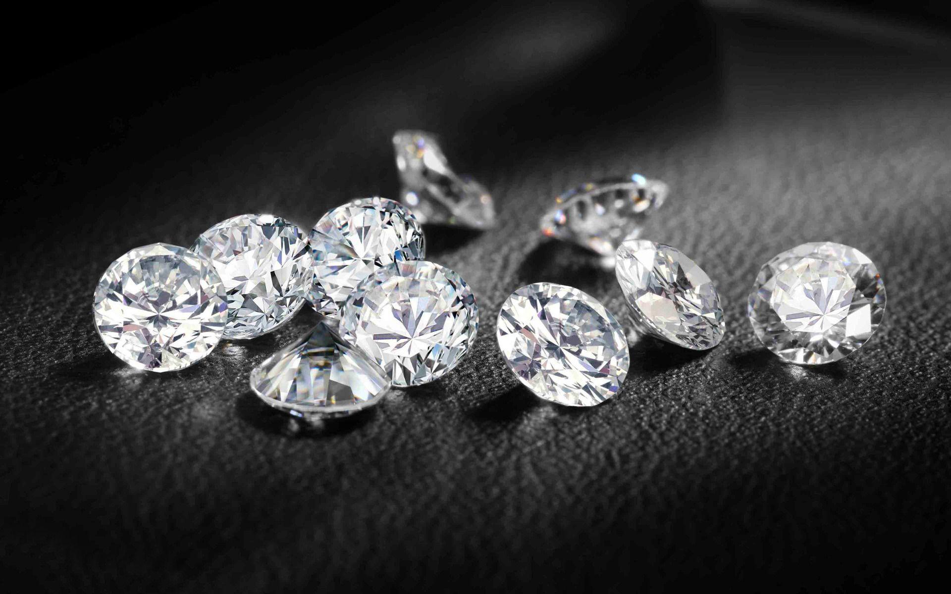 Diamanten, Brillanten, Schwarzes Leder, Funkeln, Gruppe, Full HD, Breitbild-Hintergrundbild