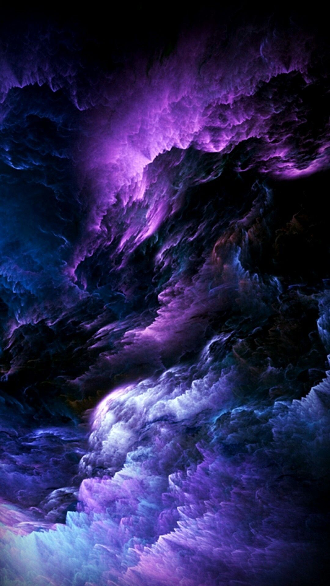 Wolken, Lila, Nebel, Weltraum, Hochformat, Full HD, Hintergrundbild fürs Handy