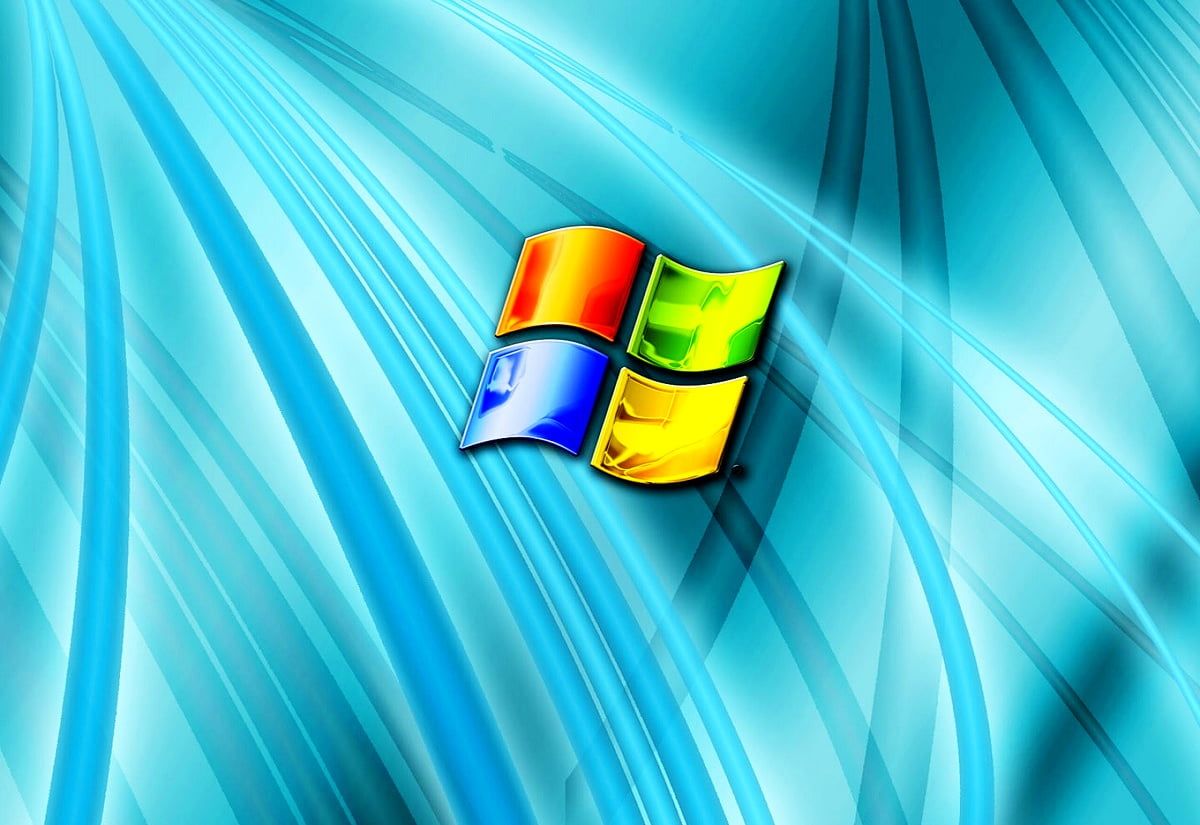 Windows XP, Logo, Microsoft, Türkis, Abstrakt, Hintergrund