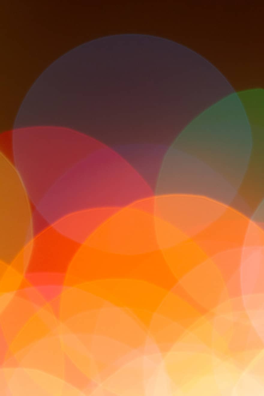 Bokeh, Farbkreise, Orange, Retro, Abstrakt, Hochformat, Hintergrundbild fürs Smartphone