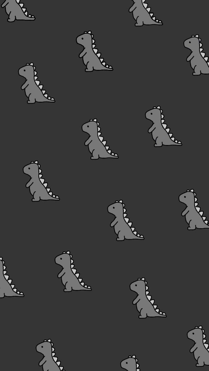 T-Rex, Muster, Pixel-Art, Grau, Schwarzer Hintergrund, Wallpaper